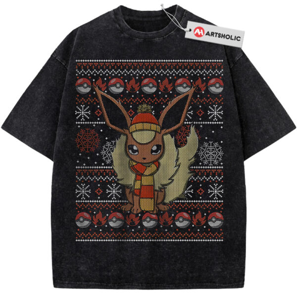 Eevee Shirt, Christmas Shirt, Pokemon Shirt, PKM Shirt, Anime Shirt, Vintage Tee