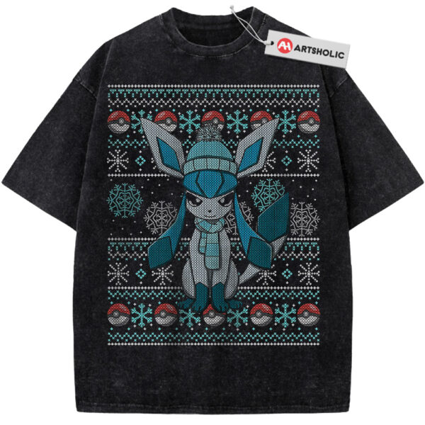 Glaceon Shirt, Christmas Shirt, Pokemon Shirt, PKM Shirt, Anime Shirt, Vintage Tee