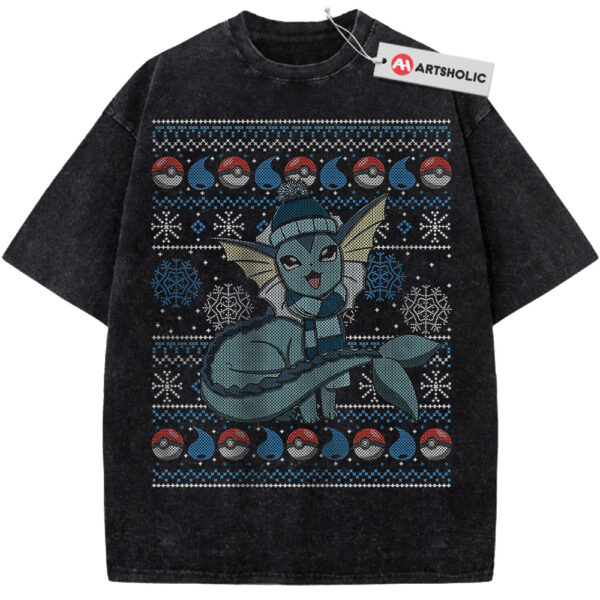 Vaporeon Shirt, Christmas Shirt, Pokemon Shirt, PKM Shirt, Anime Shirt, Vintage Tee