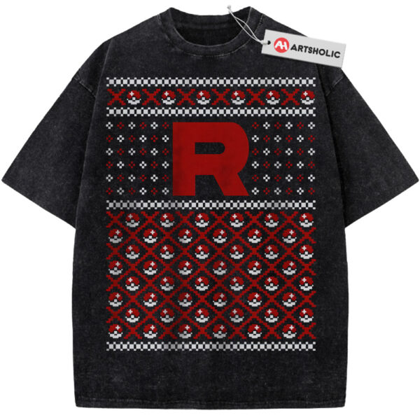 Team Rocket Shirt, Christmas Shirt, Pokemon Shirt, PKM Shirt, Anime Shirt, Vintage Tee