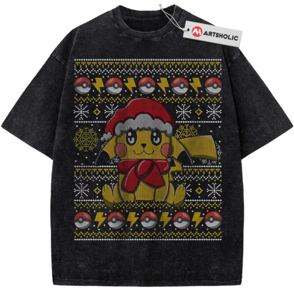 Pikachu Shirt, Pokemon Shirt, Christmas Shirt, Anime Shirt, Vintage T-Shirt