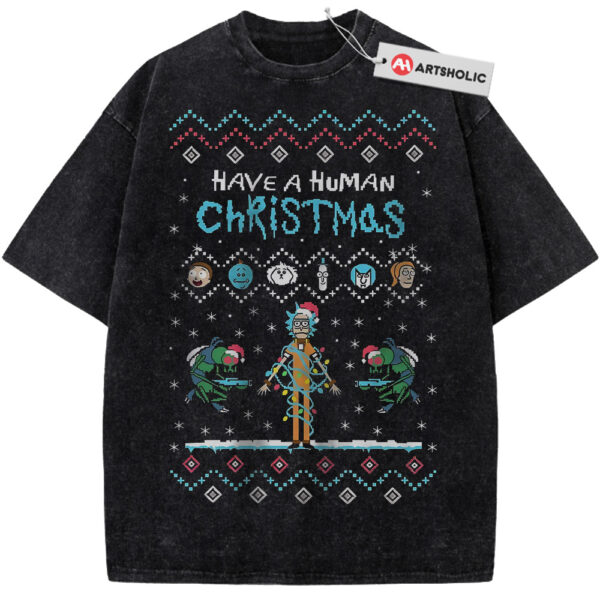 Rick and Morty Shirt, Christmas Shirt, Animated Shirt, Vintage Tee