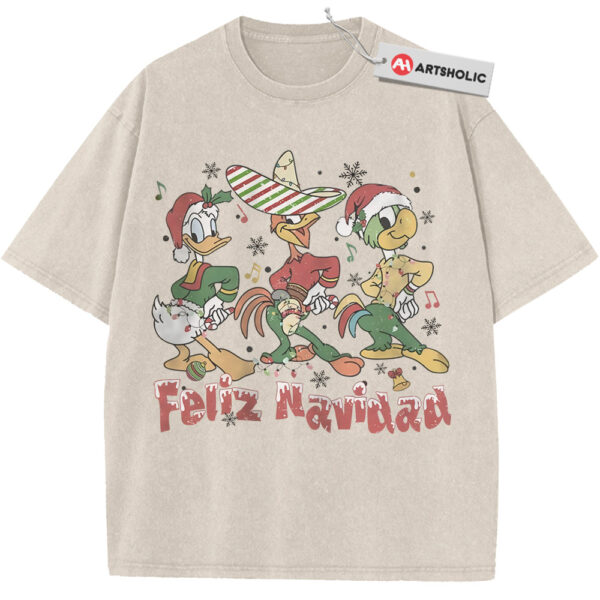 The Three Caballeros Shirt, Christmas Shirt, Winter Disney Shirt, Animated Shirt, Vintage T-Shirt