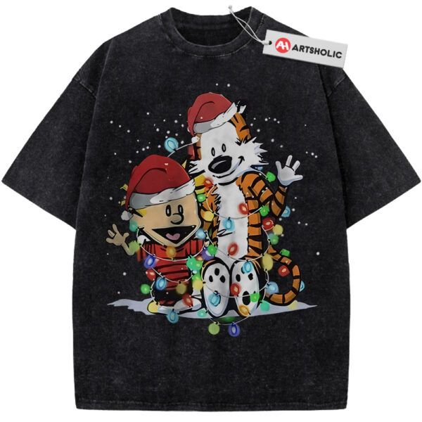 Calvin and Hobbes Shirt, Christmas Shirt, Animated Shirt, Vintage Tee
