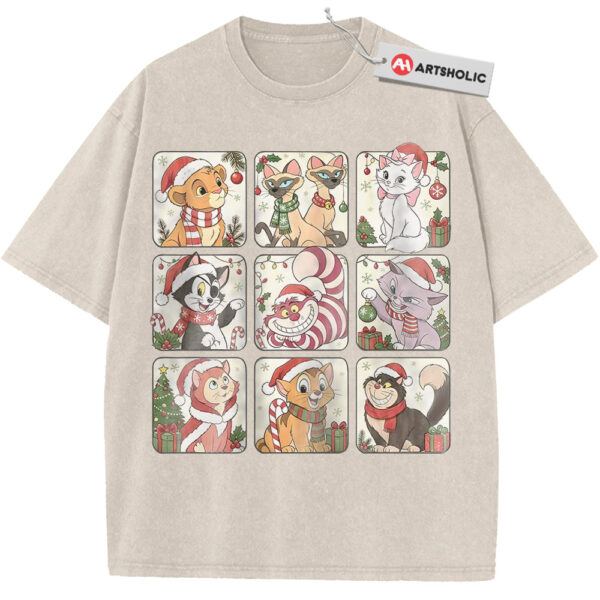 Disney Cats Shirt, Christmas Shirt, Winter Disney Shirt, Animated Shirt, Vintage T-Shirt
