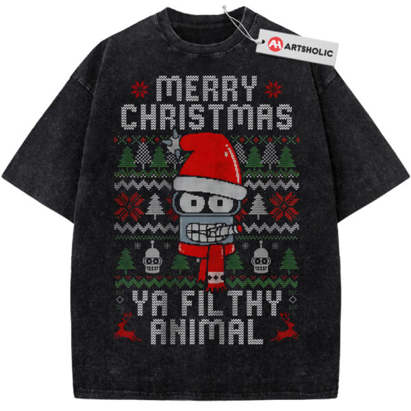 Bender Shirt, Futurama Shirt, Christmas Shirt, Animated Shirt, Vintage Tee