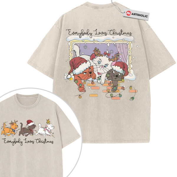 The Aristocats Shirt, Christmas Shirt, Animated Shirt, Vintage Tee 2-Sided