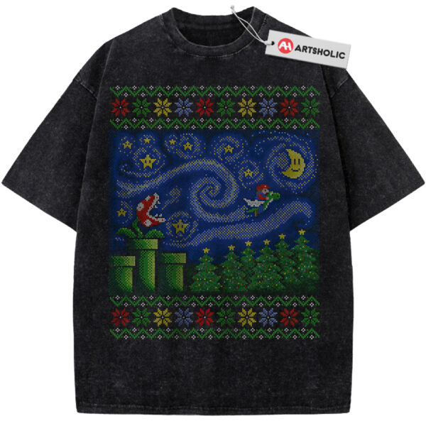 Super Mario Shirt, Christmas Shirt, Game Shirt, Vintage T-Shirt