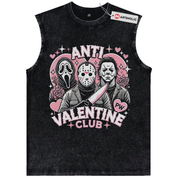 Anti Valentine Club Shirt, Ghostface Jason Voorhees and Michael Myers Shirt, Halloween Shirt, Horror Shirt, Vintage T-Shirt