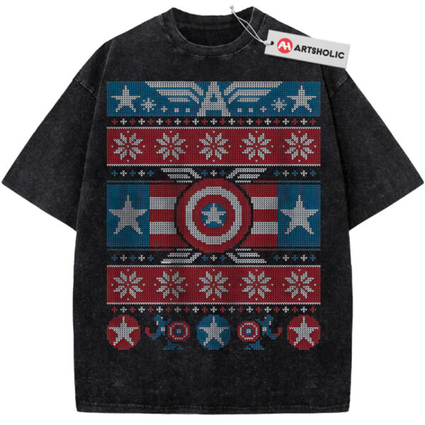 Captain America Shirt, Christmas Shirt, Marvel Comics Shirt, Vintage T-Shirt