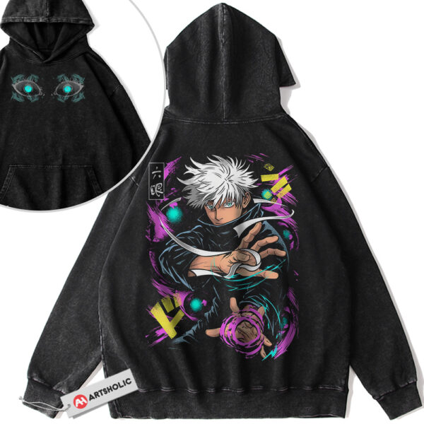 Satoru Gojo Hoodie, Jujutsu Kaisen Hoodie, Anime Hoodie, Vintage Hoodie 2-Sided