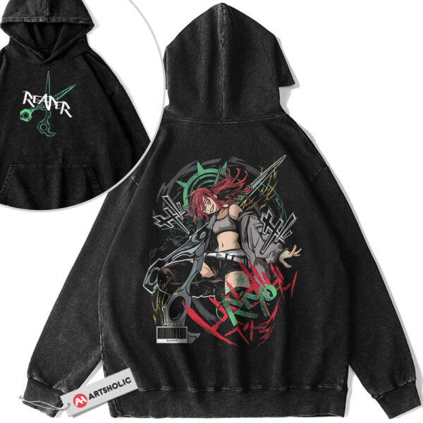 Riyo Reaper Hoodie, Gachiakuta Hoodie, Anime Hoodie, Vintage Hoodie 2-Sided