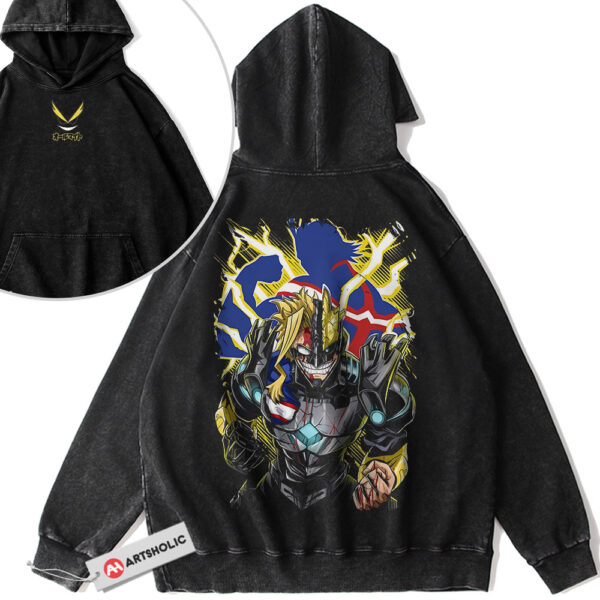 All Might Hoodie, MHA Hoodie, Anime Hoodie, Vintage Hoodie 2-Sided
