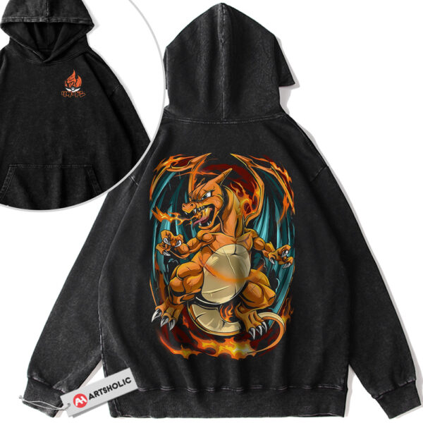 Charizard Hoodie, Pokemon Hoodie, Anime Hoodie, Vintage Hoodie 2-Sided