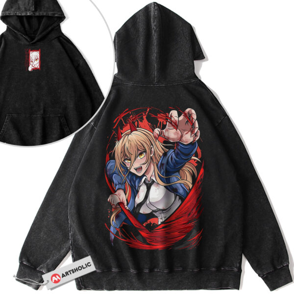 Power Hoodie, Chainsaw Man Hoodie, Anime Hoodie, Vintage Hoodie 2-Sided