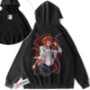 Makima Hoodie, Chainsaw Man Hoodie, Anime Hoodie, Vintage Hoodie 2-Sided