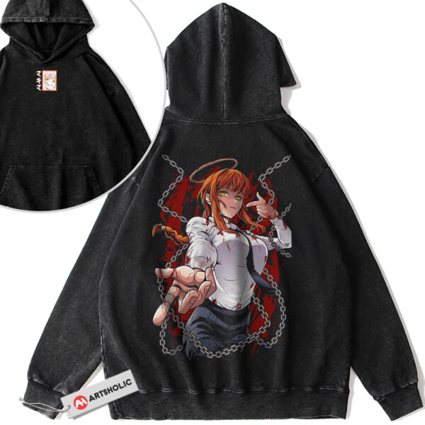 Makima Hoodie, Chainsaw Man Hoodie, Anime Hoodie, Vintage Hoodie 2-Sided
