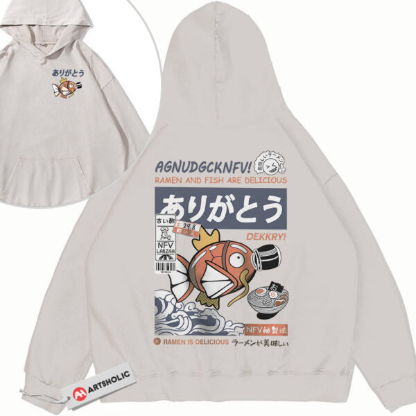 Magikarp Hoodie, Pokemon Hoodie, PKM Hoodie, Anime Hoodie, Vintage Hoodie 2-Sided