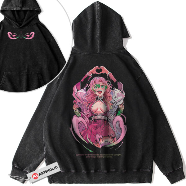 Mitsuri Kanroji Hoodie, Demon Slayer Hoodie, Anime Hoodie, Vintage Hoodie 2-Sided