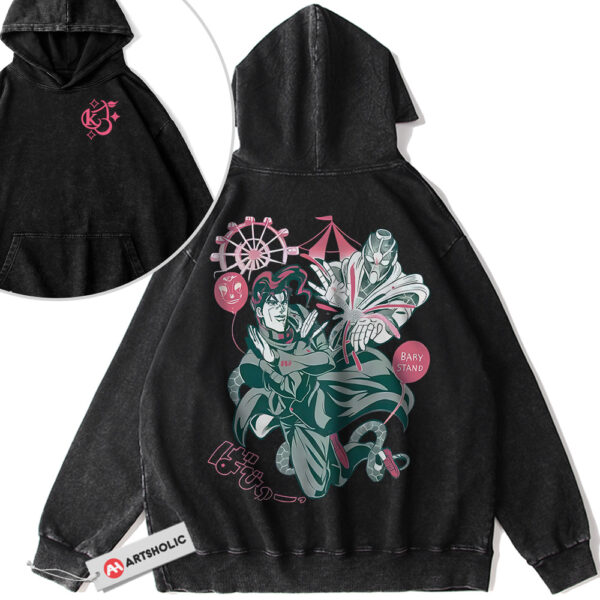 Noriaki Kakyoin Hoodie, JoJo's Bizarre Adventure Hoodie, Anime Hoodie, Vintage Hoodie 2-Sided