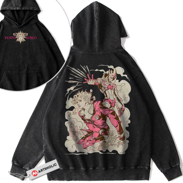 Giorno Giovanna Hoodie, JoJo's Bizarre Adventure Hoodie, Anime Hoodie, Vintage Hoodie 2-Sided