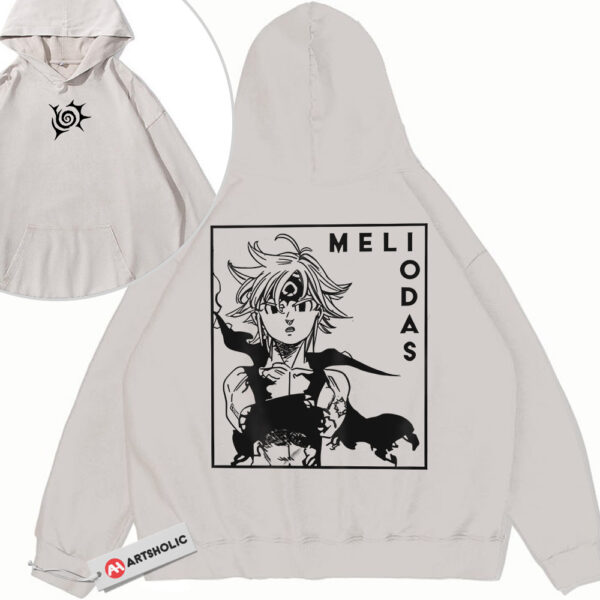 Meliodas Hoodie, Seven Deadly Sins Hoodie, Anime Hoodie, Vintage Hoodie 2-Sided