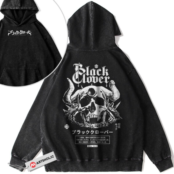 Black Clover Hoodie, Anime Hoodie, Vintage Hoodie 2-Sided