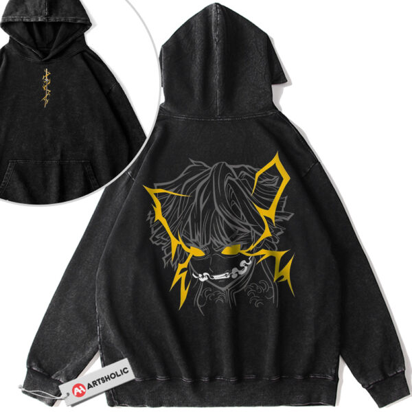 Zenitsu Agatsuma Hoodie, Demon Slayer Hoodie, Anime Hoodie, Vintage Hoodie 2-Sided