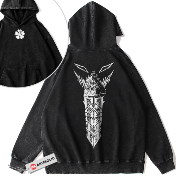 Asta Hoodie, Black Clover Hoodie, Anime Hoodie, Vintage Hoodie 2-Sided