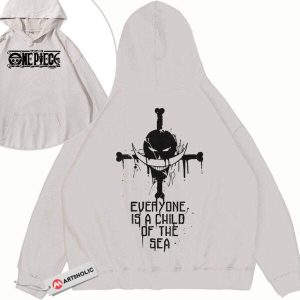 Whitebeard Pirates Hoodie, One Piece Hoodie, Anime Hoodie, Vintage Hoodie 2-Sided