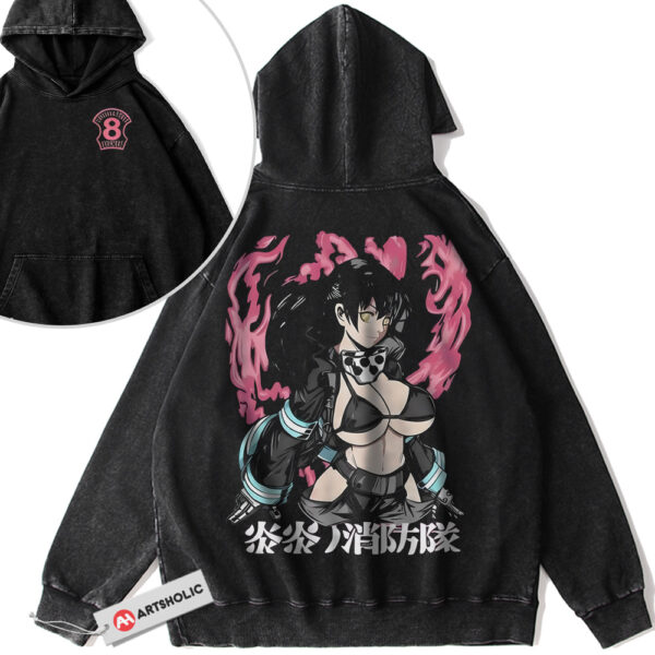 Tamaki Kotatsu Hoodie, Fire Force Hoodie, Anime Hoodie, Vintage Hoodie 2-Sided