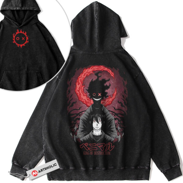 Benimaru Shinmon Hoodie, Fire Force Hoodie, Anime Hoodie, Vintage Hoodie 2-Sided