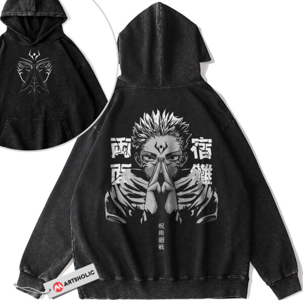 Ryomen Sukuna Hoodie, Jujutsu Kaisen Hoodie, Anime Hoodie, Vintage Hoodie 2-Sided