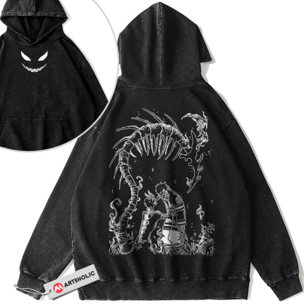Shinra Kusakabe Hoodie, Fire Force Hoodie, Anime Hoodie, Vintage Hoodie 2-Sided