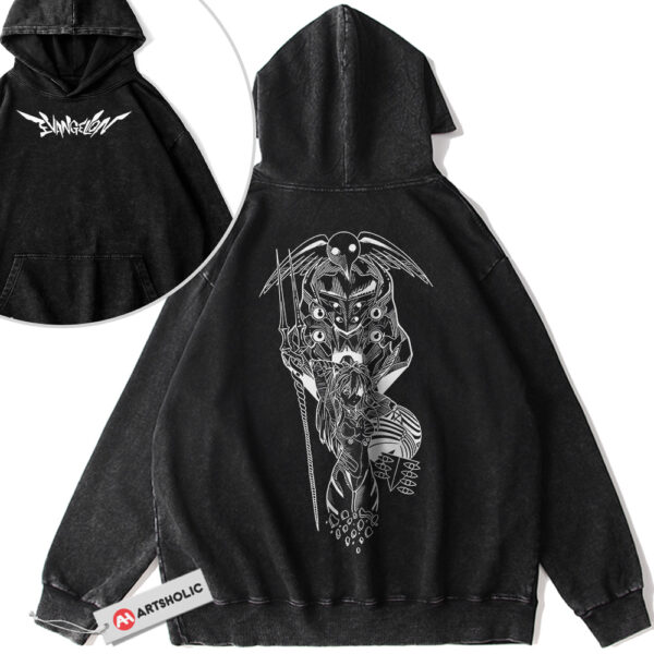 Asuka Langley Soryu Hoodie, Neon Genesis Evangelion Hoodie, Anime Hoodie, Vintage Hoodie 2-Sided