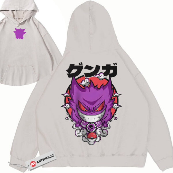 Gengar Hoodie, Pokemon Hoodie, Anime Hoodie, Vintage Hoodie 2-Sided