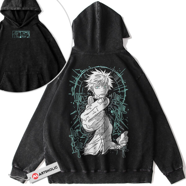 Satoru Gojo Hoodie, Jujutsu Kaisen Hoodie, Anime Hoodie, Vintage Hoodie 2-Sided