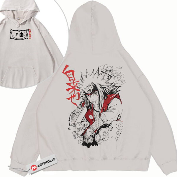 Jiraiya Hoodie, Naruto Hoodie, Anime Hoodie, Vintage Hoodie 2-Sided