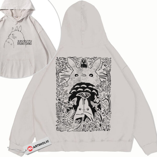 My Neighbor Totoro Hoodie, Studio Ghibli Hoodie, Anime Hoodie, Vintage Hoodie 2-Sided
