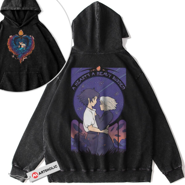 Howl's Moving Castle Hoodie, Studio Ghibli Hoodie, Anime Hoodie, Vintage Hoodie 2-Sided