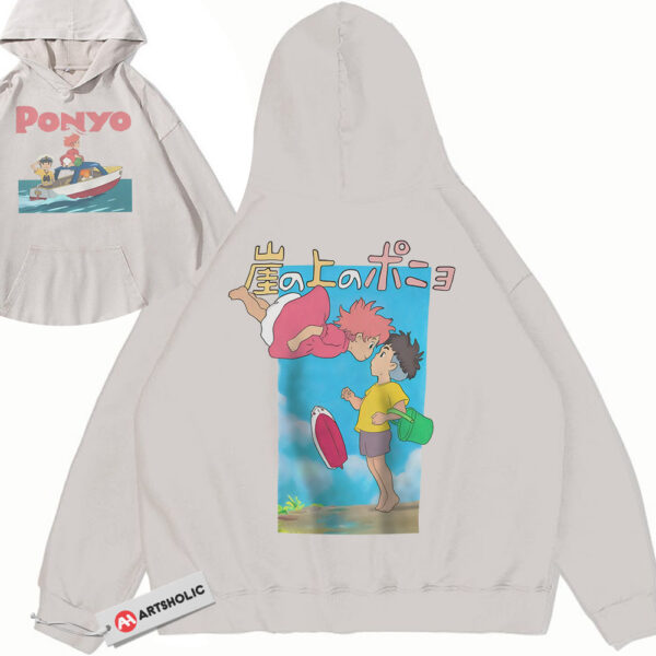 Ponyo Hoodie, Studio Ghibli Hoodie, Anime Hoodie, Vintage Hoodie 2-Sided
