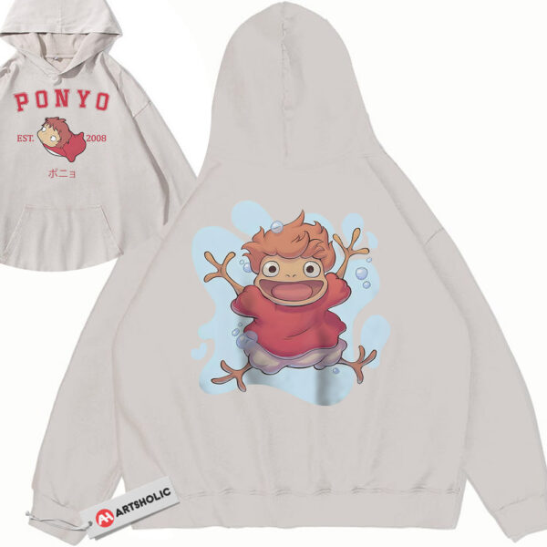 Ponyo Hoodie, Studio Ghibli Hoodie, Anime Hoodie, Vintage Hoodie 2-Sided
