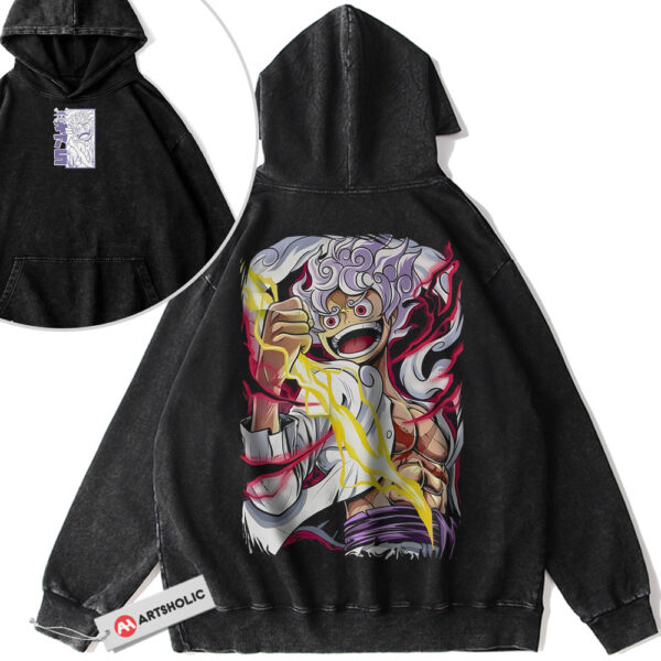 Monkey D Luffy Hoodie, One Piece Hoodie, Anime Hoodie, Vintage Hoodie 2-Sided