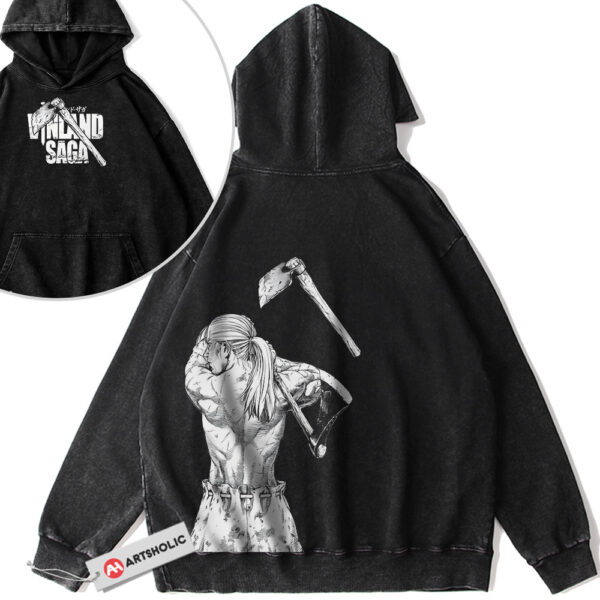 Thorfinn Hoodie, Vinland Saga Hoodie, Anime Hoodie, Vintage Hoodie 2-Sided