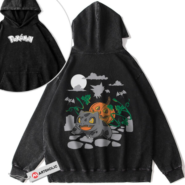 Bulbasaur Hoodie, Pokemon Hoodie, Anime Hoodie, Vintage Hoodie 2-Sided