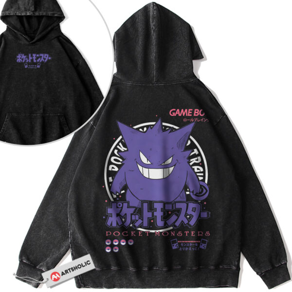 Gengar Hoodie, Pokemon Hoodie, Anime Hoodie, Vintage Hoodie 2-Sided