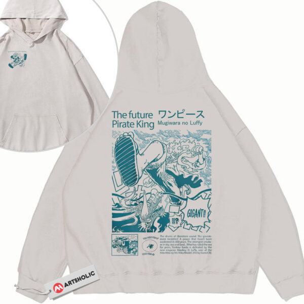 Monkey D Luffy Hoodie, One Piece Hoodie, Anime Hoodie, Vintage Hoodie 2-Sided