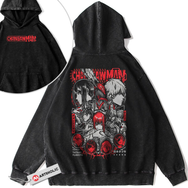 Chainsaw Man Hoodie, Anime Hoodie, Vintage Hoodie 2-Sided