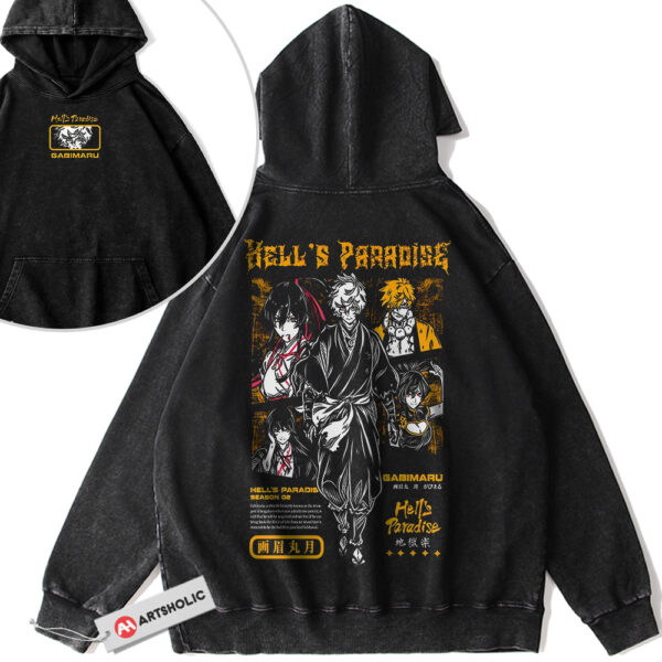 Gabimaru Hoodie, Hell's Paradise Hoodie, Anime Hoodie, Vintage Hoodie 2-Sided