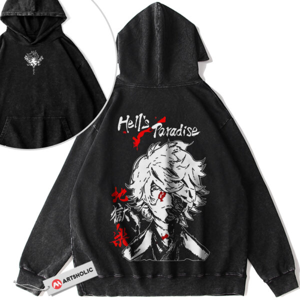 Gabimaru Hoodie, Hell's Paradise Hoodie, Anime Hoodie, Vintage Hoodie 2-Sided